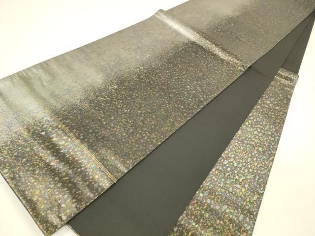 平和屋着物○都喜ヱ門 本場大島紬 六通柄袋帯 藤絹織物謹製 泥染 巧紋