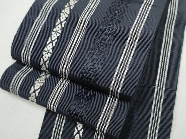 平和屋着物○男性 本場筑前博多織 角帯 献上 正絹 逸品 CAAZ4303hy