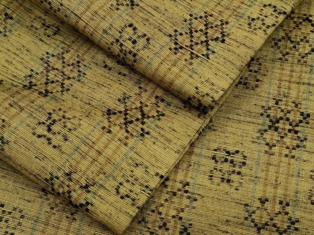 平和屋着物●上質な紬　花織　吉祥間道　正絹　逸品　CAAY9529th 平和屋着物○上質な紬 花織 吉祥間道 正絹 逸品 CAAY9529th