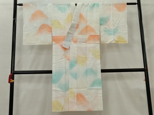 平和屋着物●洗える最高級着物　＜英＞はなぶさ謹製　長襦袢　単衣　雲重ね地紋　暈し染め　洗える着物　AABC5748cs 平和屋着物○洗える最高級着物 ＜英＞はなぶさ謹製 長襦袢 単衣 雲重ね