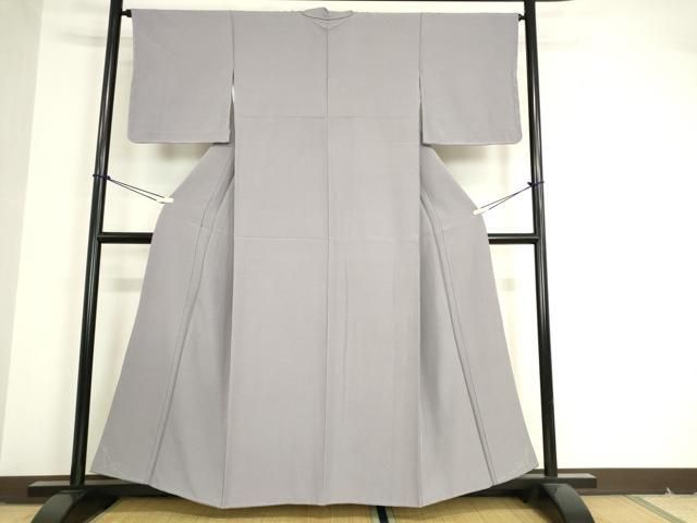 色無地 無地着物 袷 レディース 化繊 水色 しつけ糸付 無地 身丈167cm