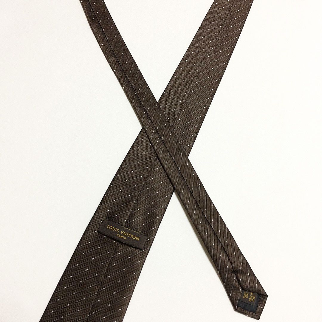 未使用級 ルイヴィトン Louis Vuitton ネクタイ ドット ストライプ