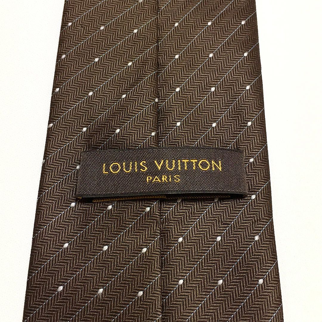 未使用級 ルイヴィトン Louis Vuitton ネクタイ ドット ストライプ