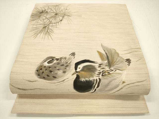 平和屋着物●爪掻き本綴れ　八寸名古屋帯　作家物　風景文　正絹　逸品　DAAY2681op 平和屋着物○爪掻き本綴れ 八寸名古屋帯 作家物 風景文