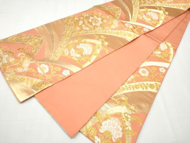 平和屋着物○西陣 川島織物 六通柄 本袋帯 唐織 更紗花文 金糸 正絹