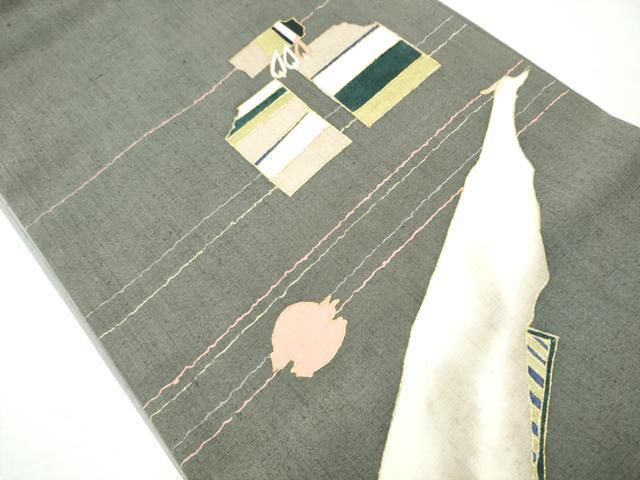 平和屋着物●太鼓柄袋帯　紬地　器物文　金彩　正絹　逸品　CAAZ4220hy 平和屋着物○太鼓柄袋帯 紬地 器物文 金彩 正絹 逸品 CAAZ4220hy