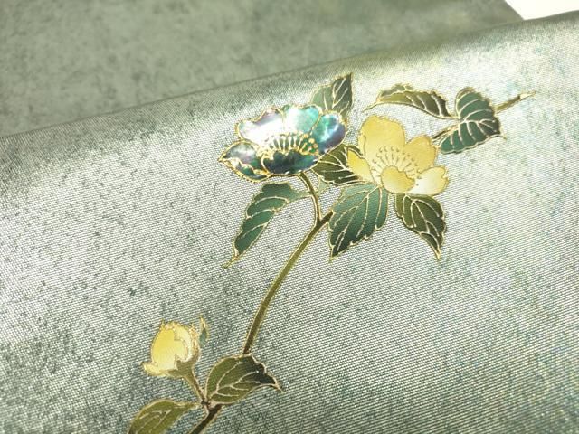 平和屋着物▽螺鈿作家 甲斐泰造 六通柄袋帯 螺鈿 国宝の彩 ワン