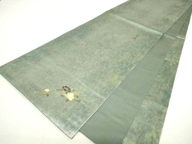 平和屋着物▽螺鈿作家 甲斐泰造 六通柄袋帯 螺鈿 国宝の彩 ワン