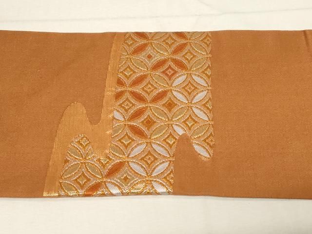 平和屋着物◎九寸名古屋帯 七宝文 金銀糸 正絹 逸品 CABA2158dy - メルカリ