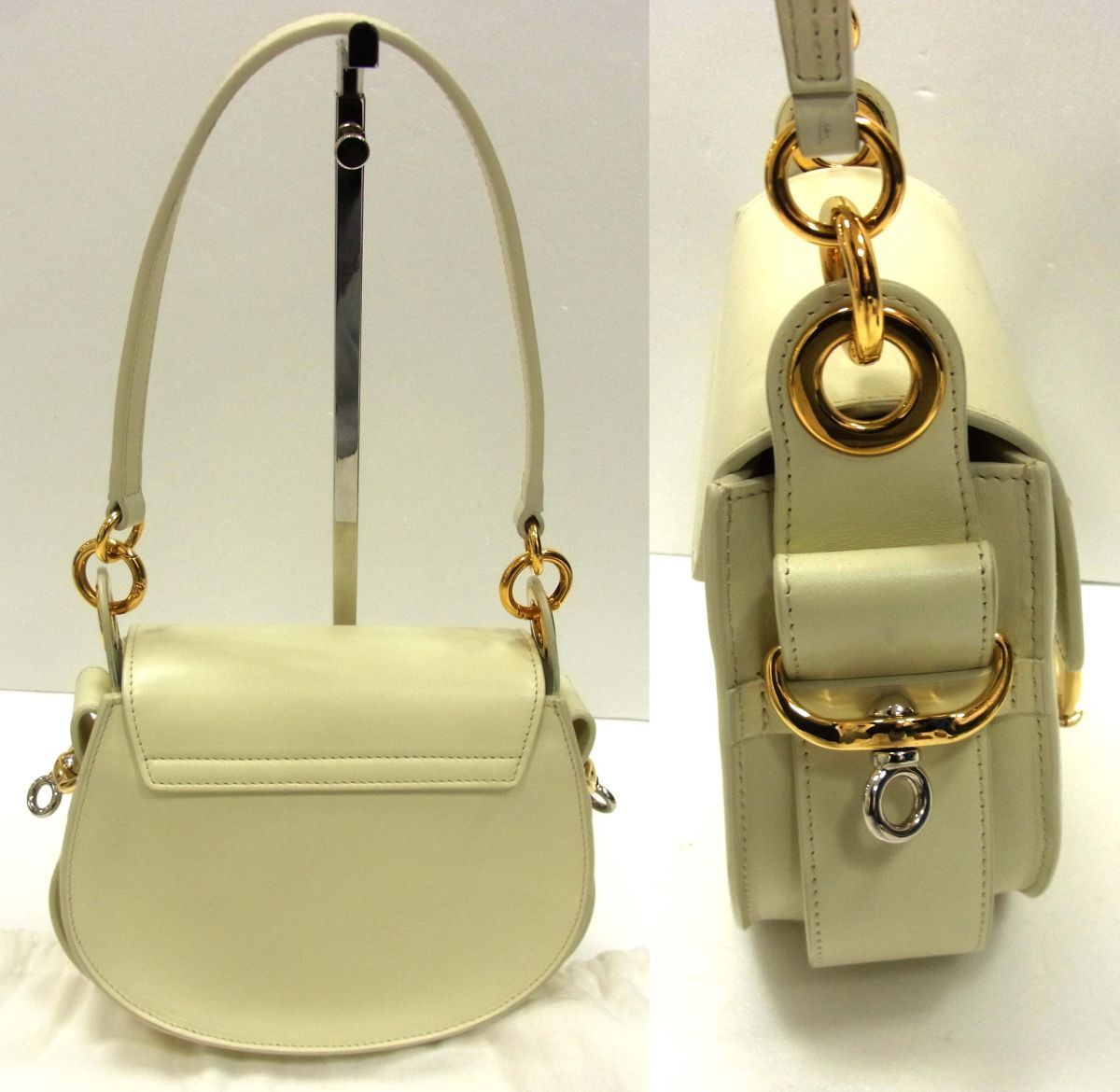 【極美品✨】Chloé　テス　クロエ　2wayバッグ　レザー　ブルーグレー アウトレット】Chloe クロエ ハンドバッグ 2WAY/TESS MINI DAY BAG