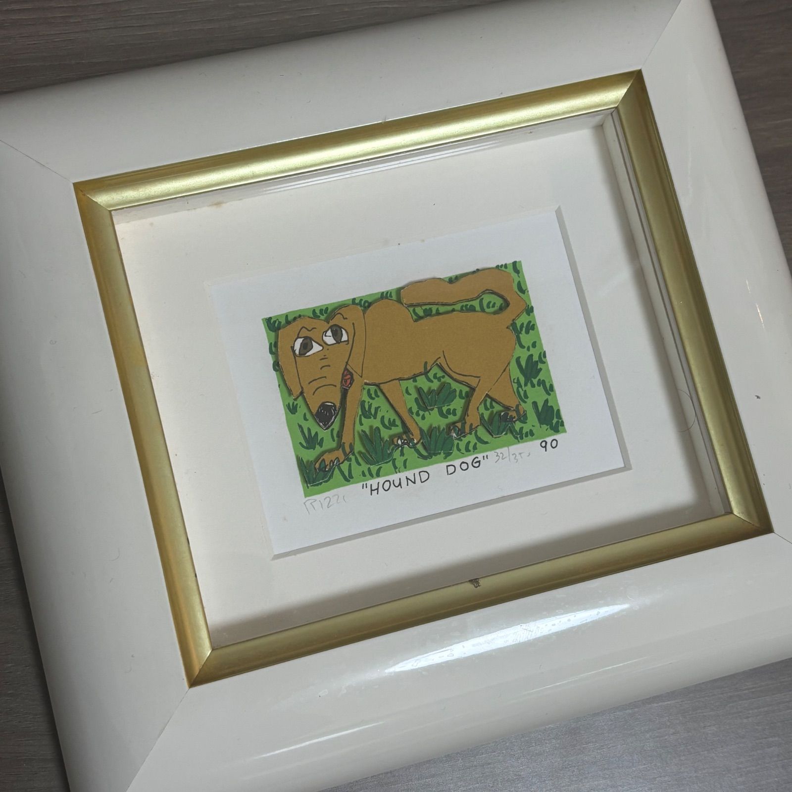 ☆James Rizzi ジェームスリジィ 絵画 Hound dog 32/350 1990年作