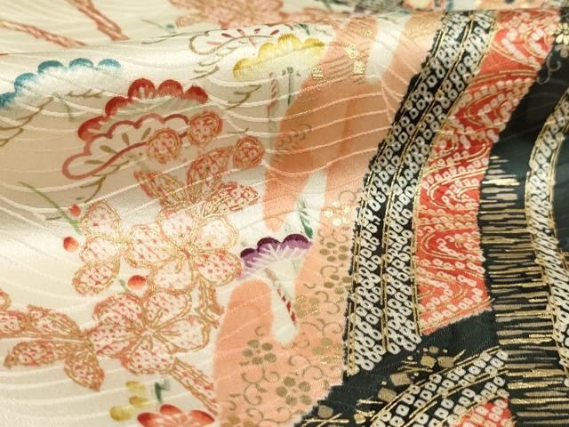 平和屋着物□上質な小紋 流水枝花文 金彩 正絹 逸品 AABC5427sx - メルカリ