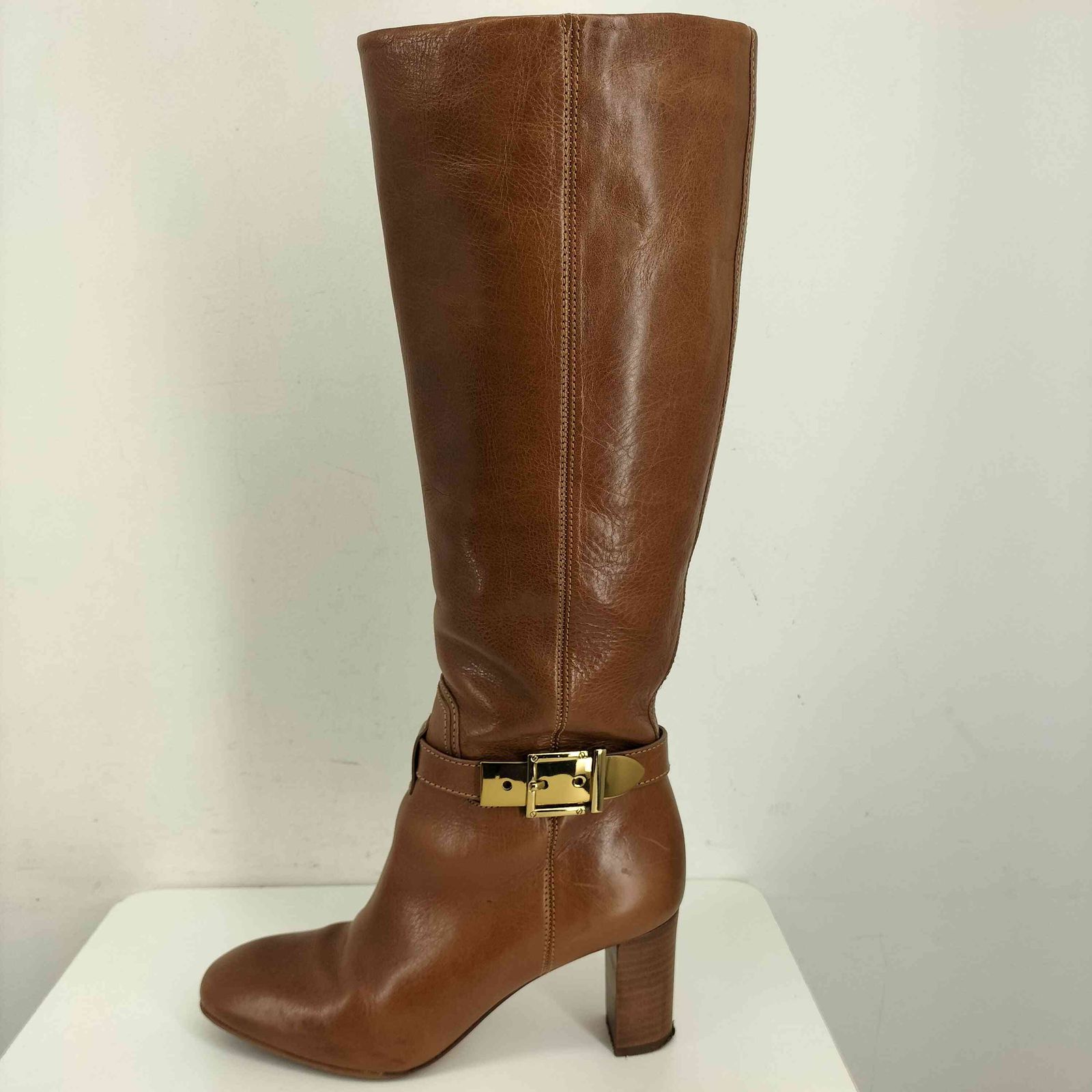 TORY BURCH（トリーバーチ）ロングブーツ キャメルブラウン レザー 7M トリーバーチ TORY BURCH レザーロングブーツ レディース 7M - メルカリ