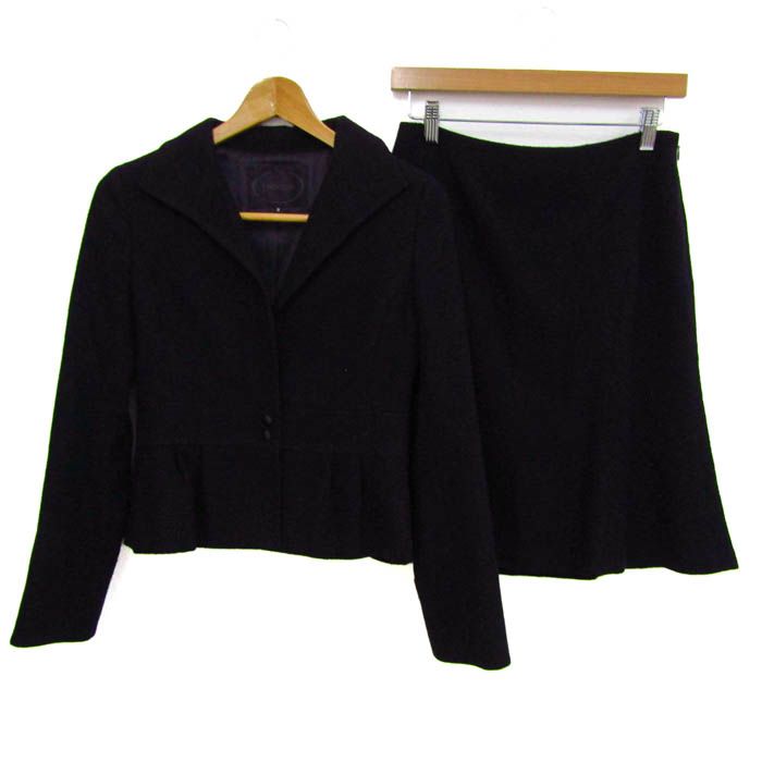 良品》 UNTITLED セットアップ スカート ブラック 2 総レース 良品》 UNTITLED セットアップ スカート ブラック 2 総レース