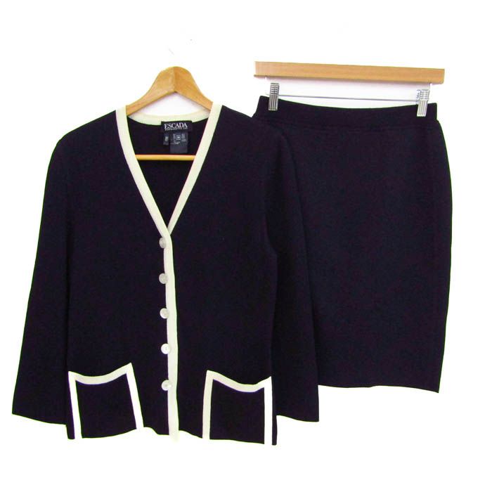 エスカーダ セットアップ 上下セット ニットジャケット スカート