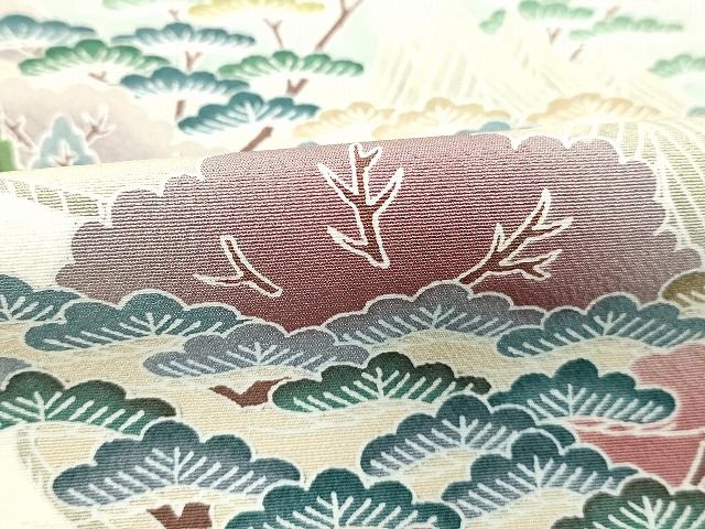 平和屋着物○豪華色留袖 友禅 作家物 松竹梅渡橋風景文 暈し染め 正絹