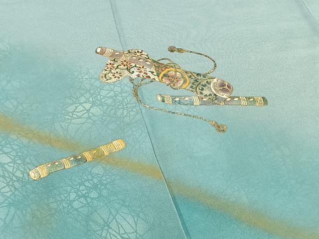 平和屋着物○銀座きしや 訪問着 横笛花文 暈し染め 金彩 正絹 逸品
