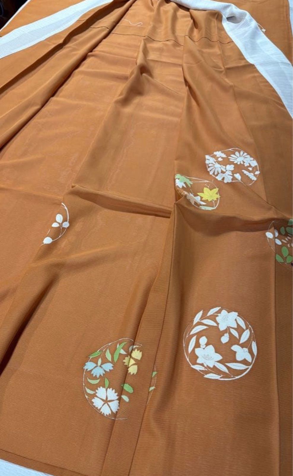 志ま亀 絽 付下げ オレンジ 正絹 - メルカリ