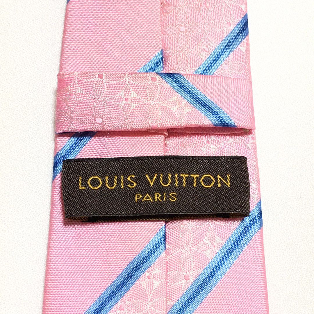 未使用級 ルイヴィトン Louis Vuitton ネクタイ シルク100% ピンク