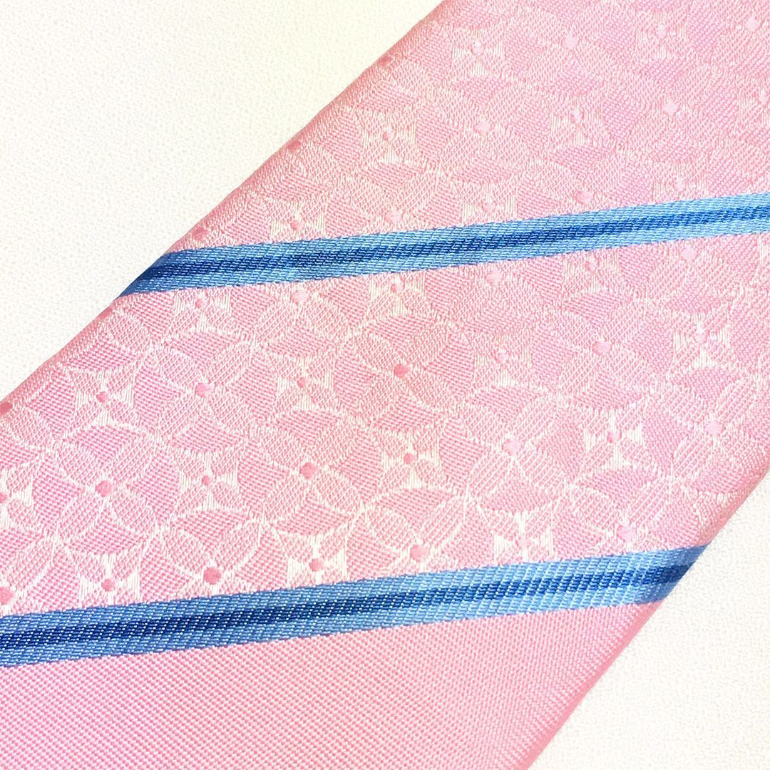未使用級 ルイヴィトン Louis Vuitton ネクタイ シルク100% ピンク
