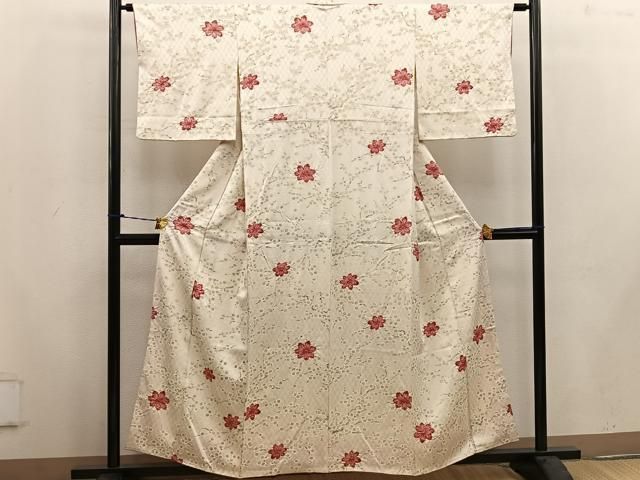 平和屋着物□上質な小紋 絞り 草花文 正絹 逸品 BAAV9044mz - メルカリ