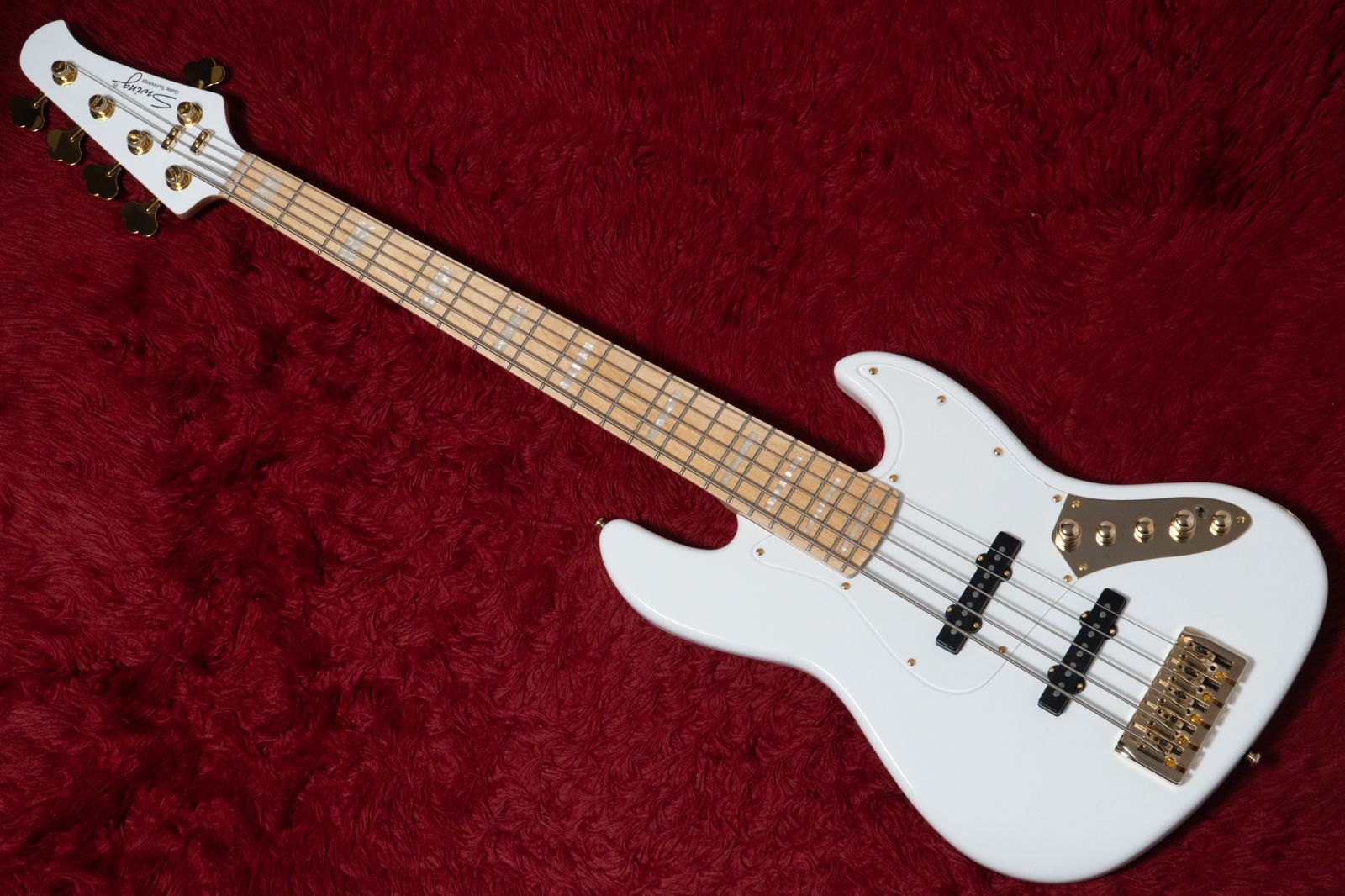 う*]様 激レア⭐️MEZZO PIANO⭐️5体セット new】Swing Guitars / Jazz Deluxe 5 White w Gold HW and Pearl Block