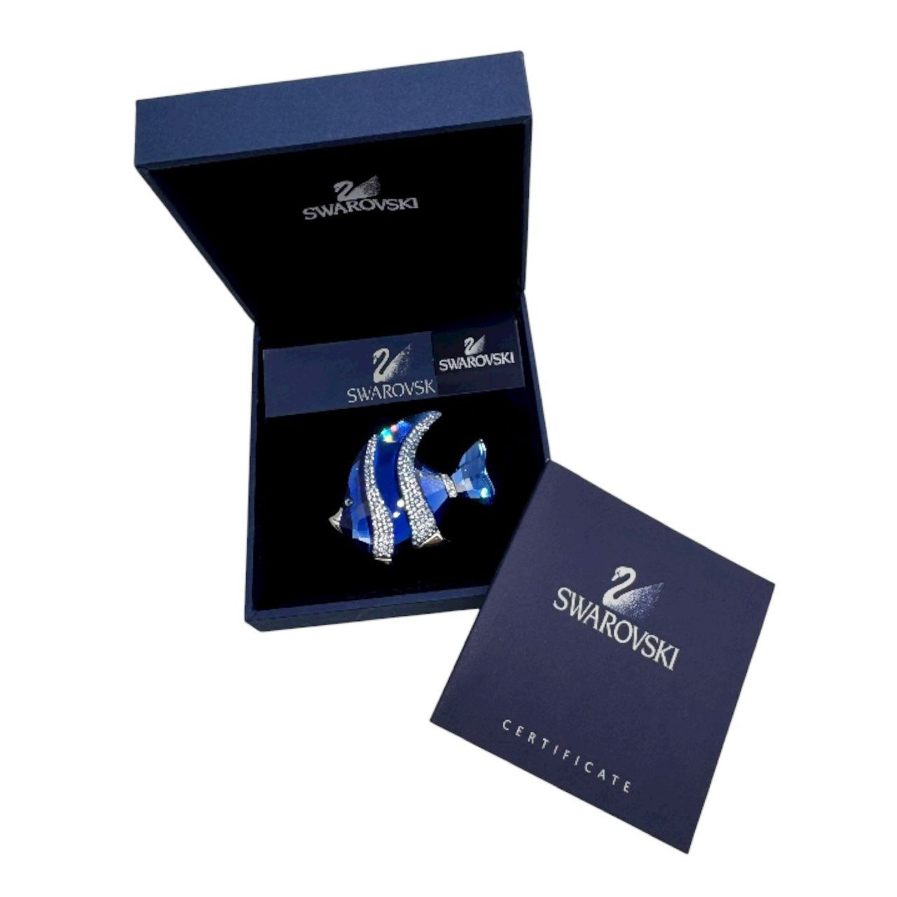SWAROVSKI スワロフスキー ブローチ エンゼルフィッシュ 魚 ブルー 