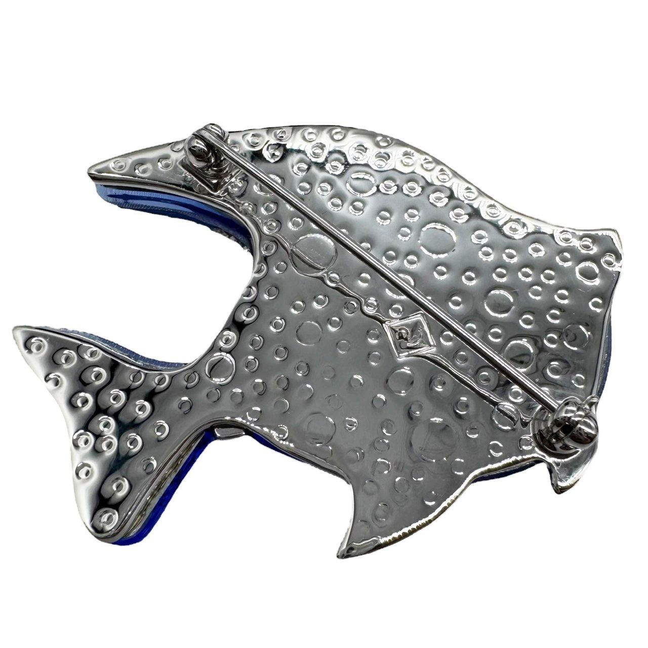 SWAROVSKI スワロフスキー ブローチ エンゼルフィッシュ 魚 ブルー 