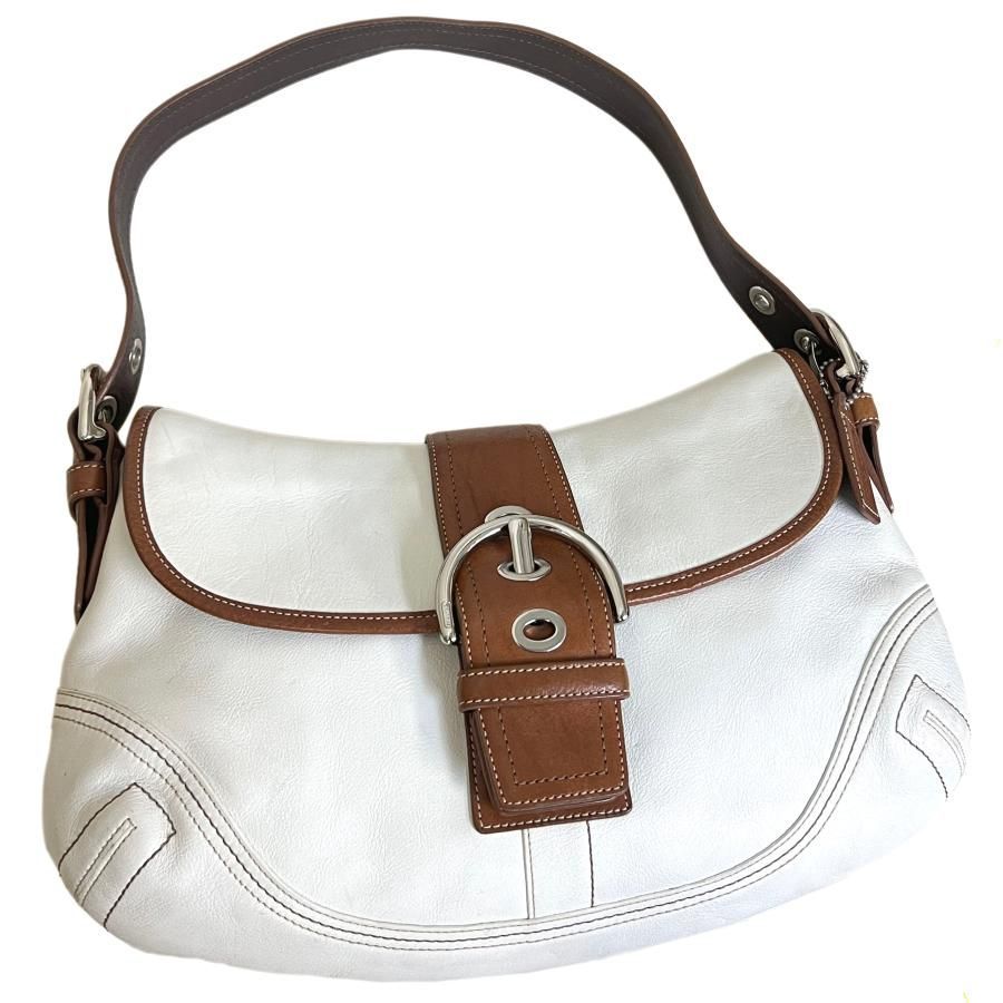【美品⭐︎】COACH ワンショルダー ソーホー レザー ハーフムーンブラウン COACH レザー ホーボー ワンショルダー ハーフムーン 三日月 ブラウン