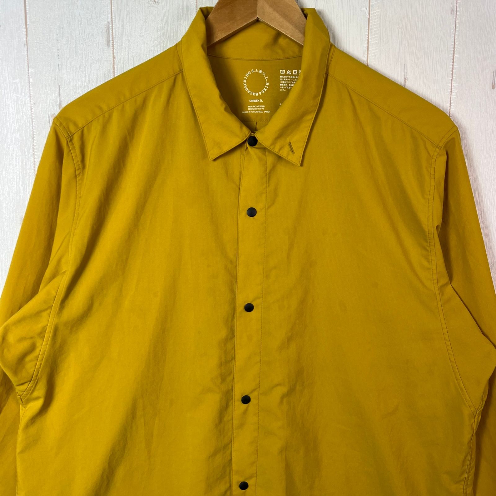 BRIEFING イエロー シャツ Mサイズ Unisex L イエロー系】 Yamatomichi ( 山と道 ) ユーエル シャツ UL