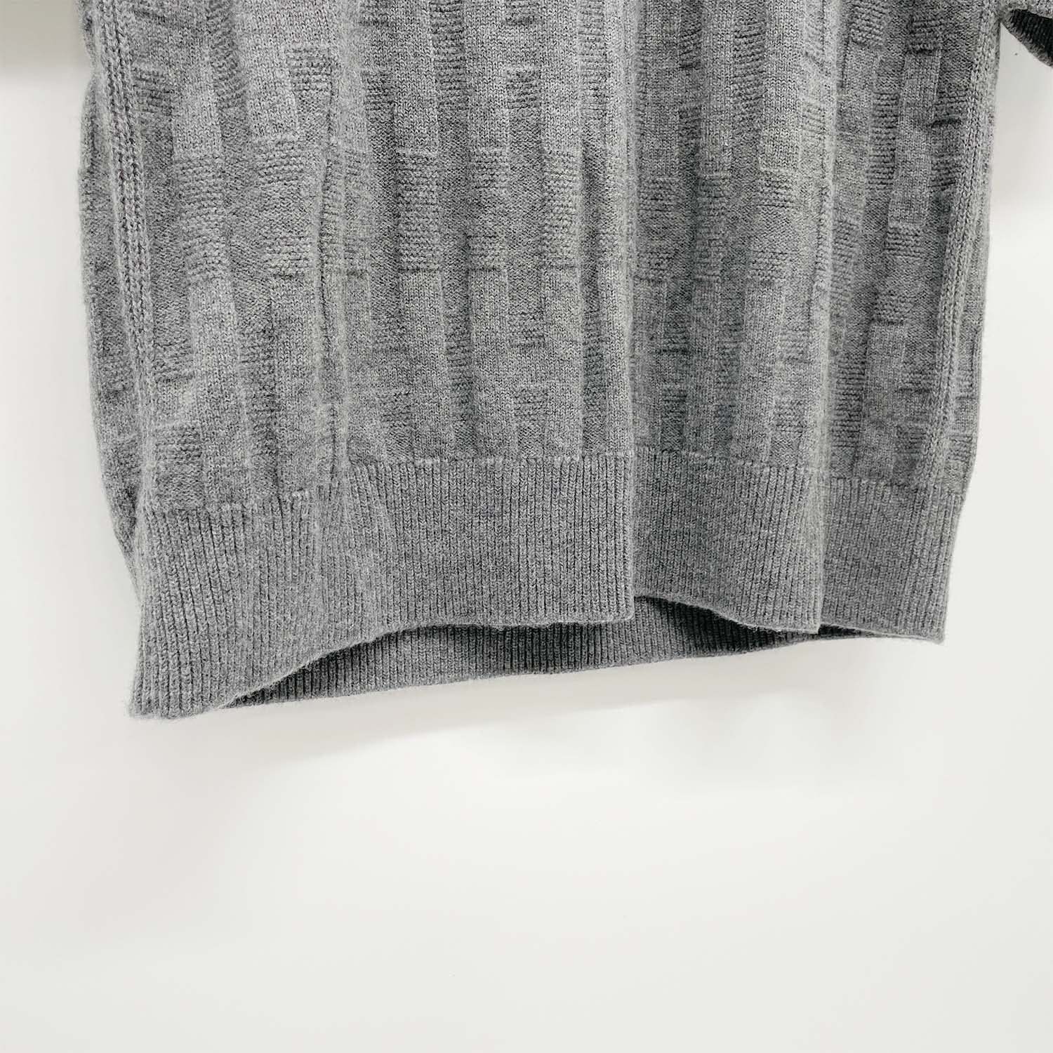 HERMES ニット　ワンピース　38 HERMES エルメス サイズ38 ニットワンピース グレー バージンウール