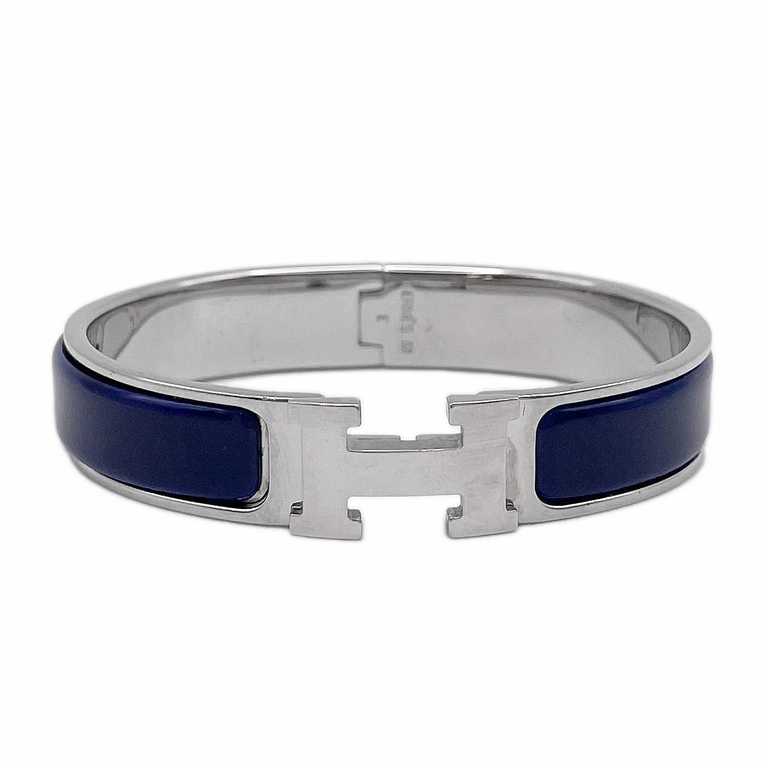 エルメス クリックH バングル ブルー・ボレール エナメルブレスレット