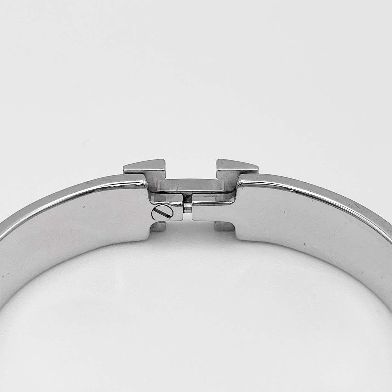 HERMES エルメス Hバングル PM 16cm クリックH ブレスレット ブルー