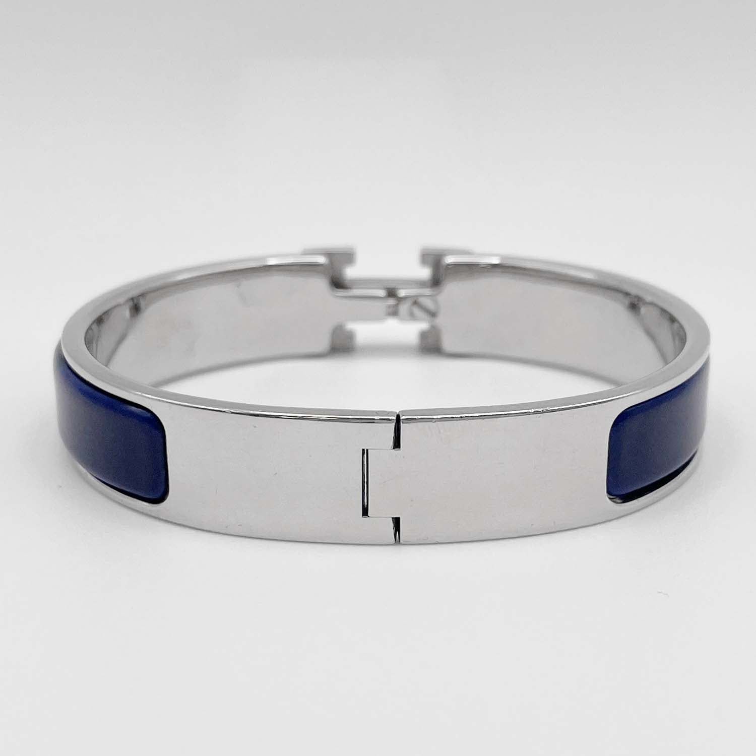 エルメス クリックH バングル ブルー・ボレール HERMES エルメス Hバングル PM 16cm クリックH ブレスレット ブルー