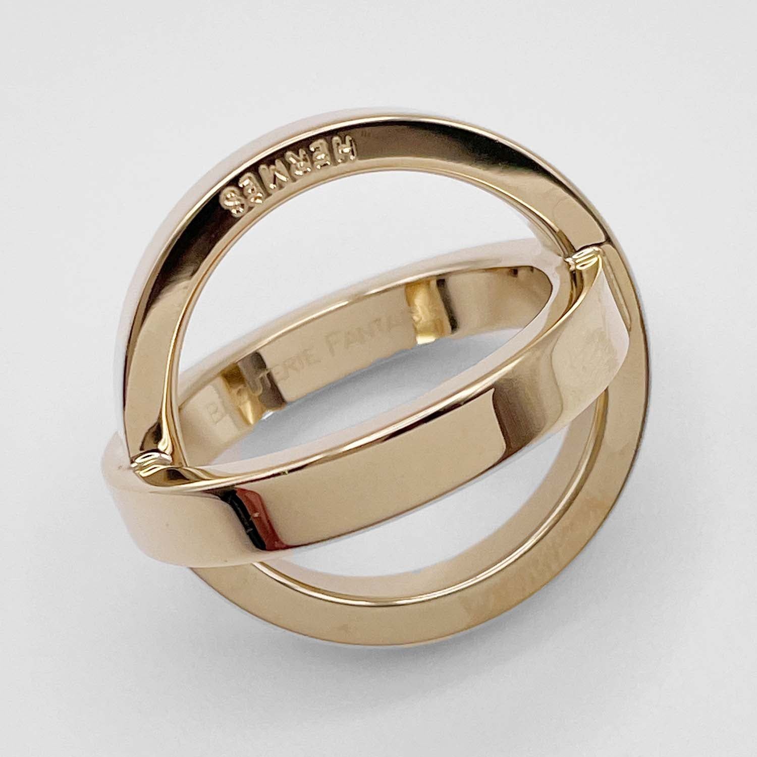 HERMES エルメス スカーフリング コスモス ゴールド - メルカリ