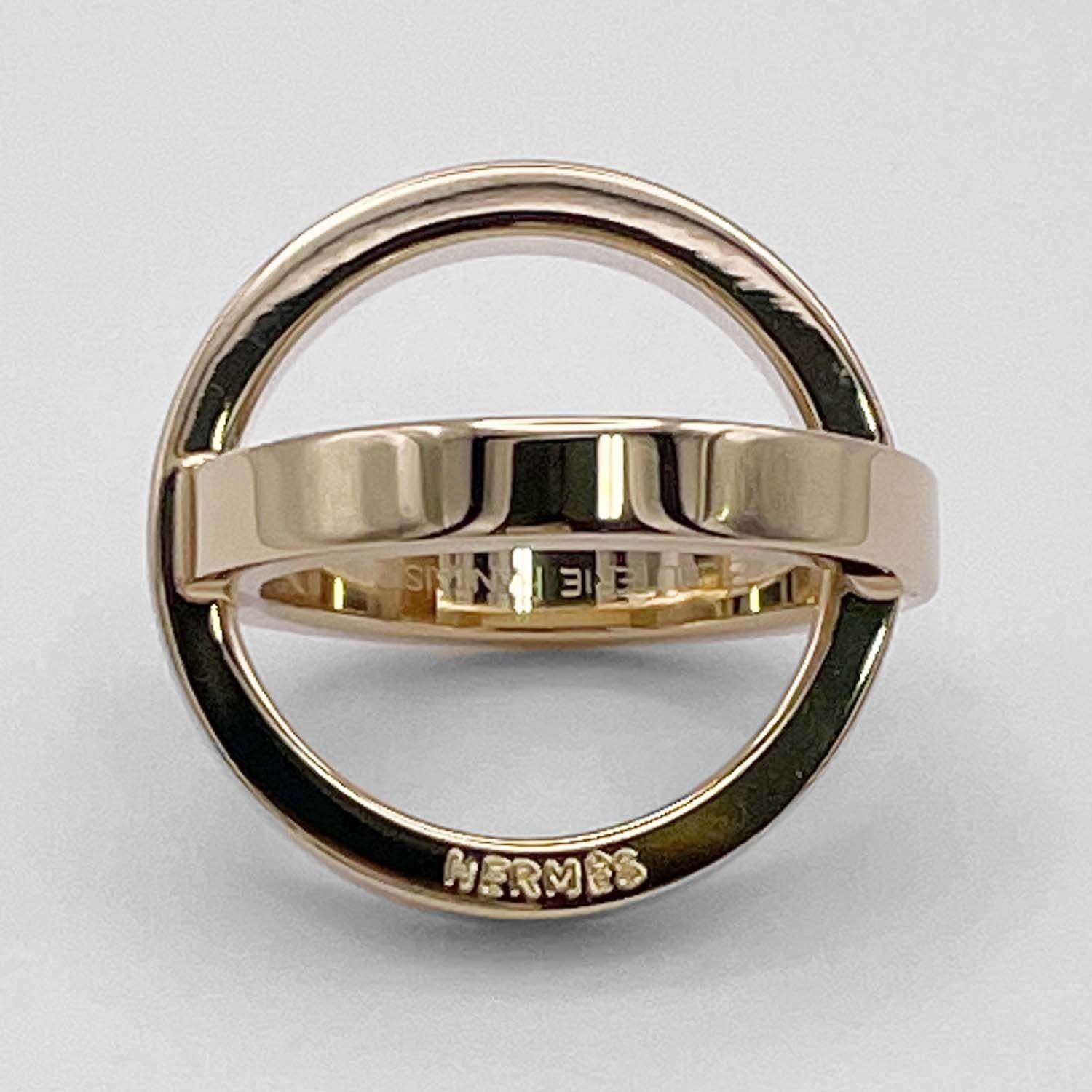 HERMES エルメス スカーフリング コスモス ゴールド - メルカリ