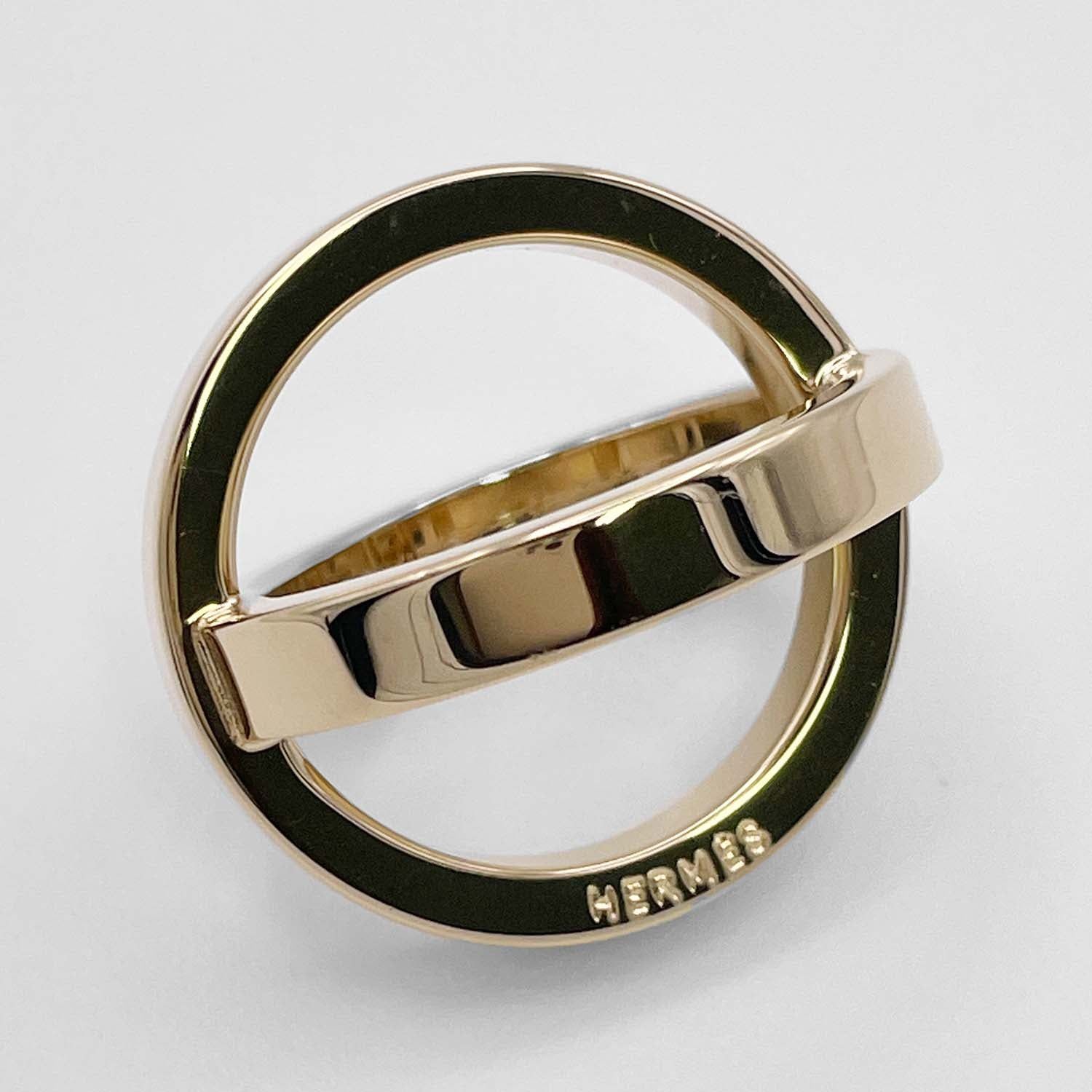 HERMES エルメス スカーフリング コスモス ゴールド - メルカリ