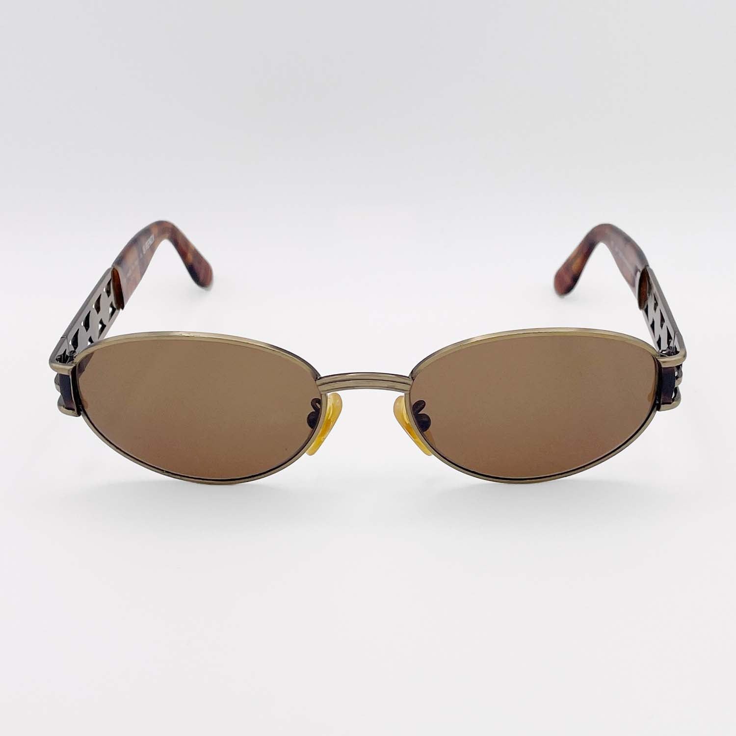 FENDI フェンディ ロゴ サングラス アンティークブロンズ/トータス