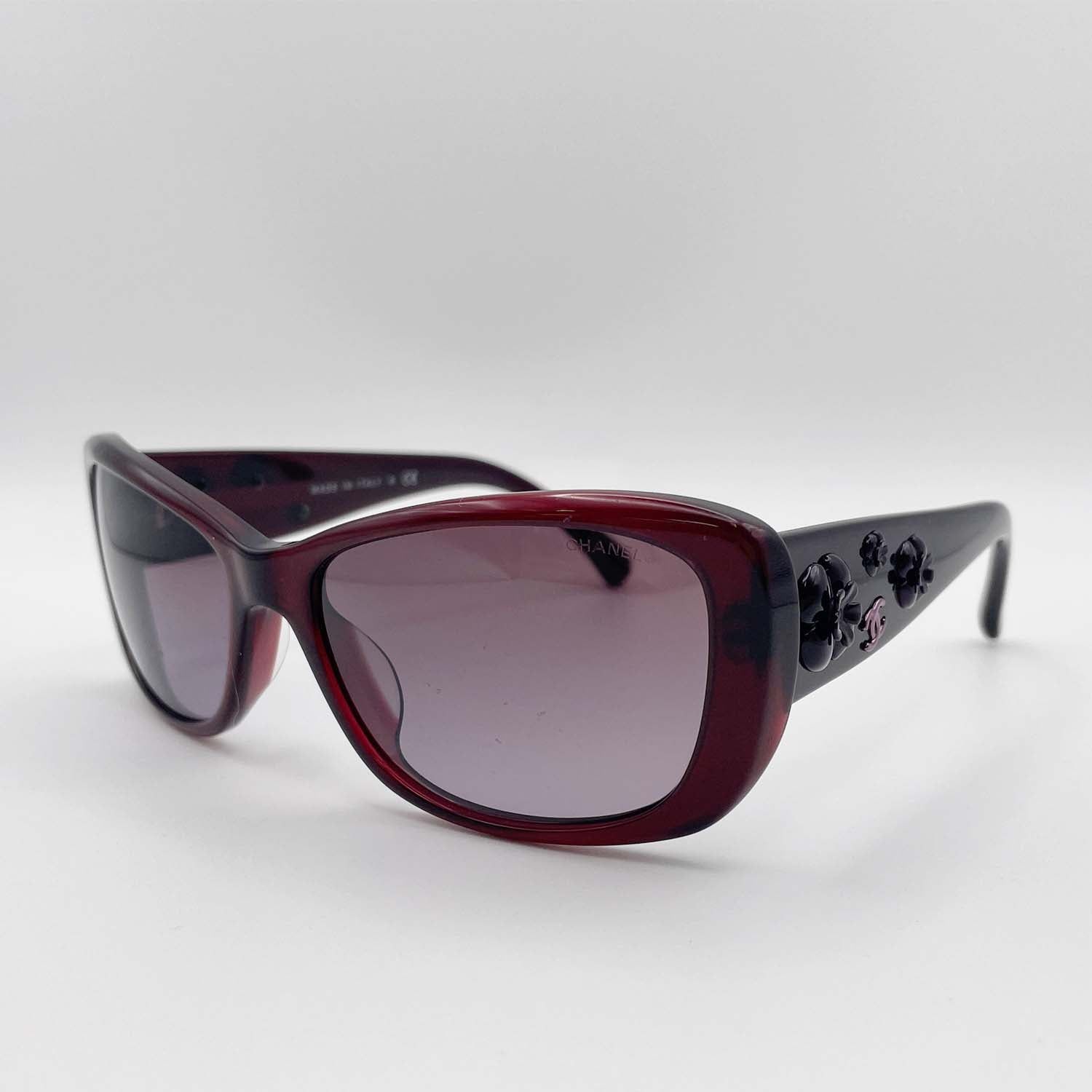 CHANEL シャネル サングラス 5186-A カメリア ココマーク ボルドー