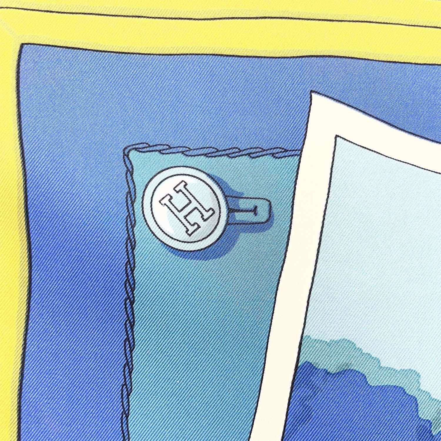 HERMES カレ90 Carriage Hat 馬車とハット 写真柄 大判 スカーフ