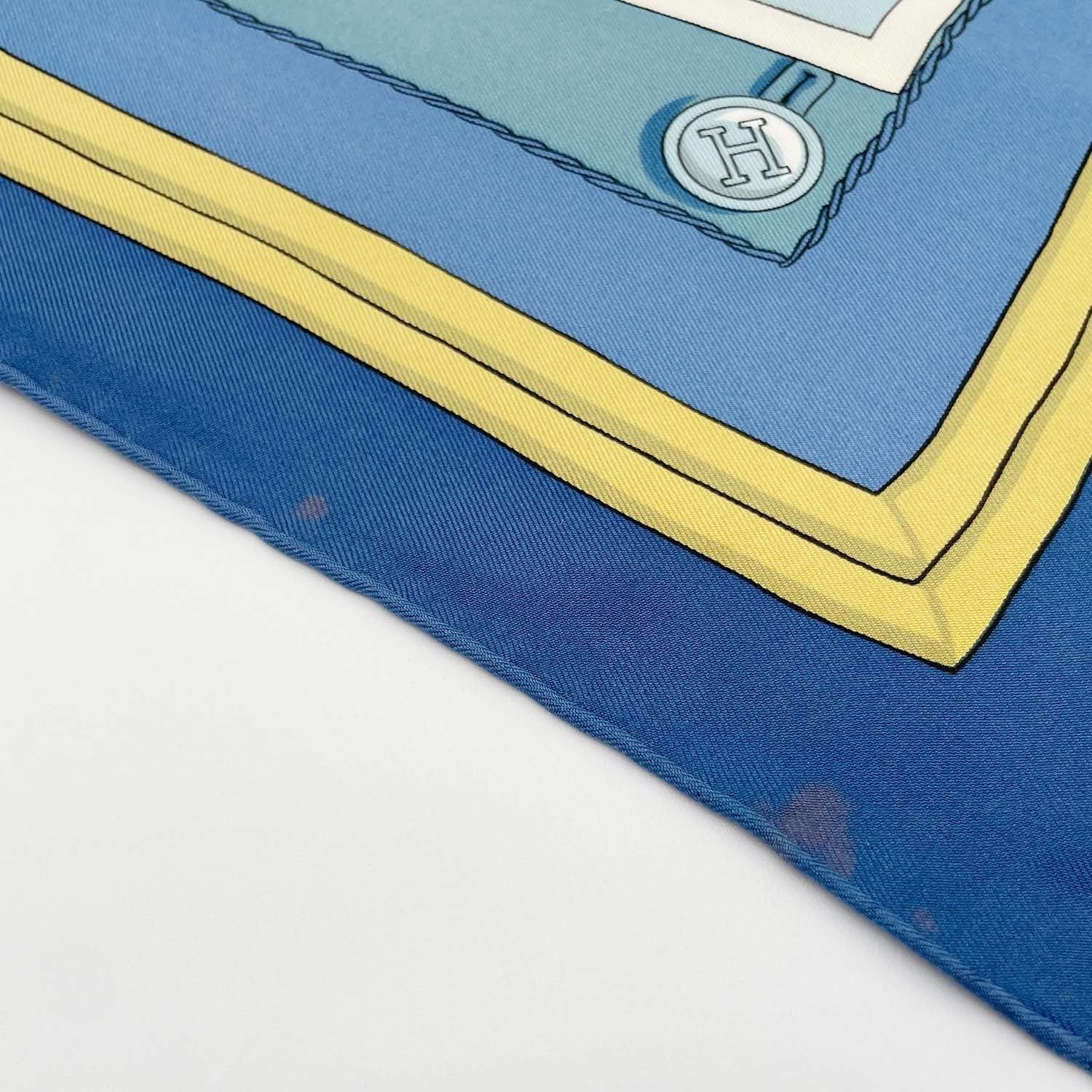 HERMES カレ90 Carriage Hat 馬車とハット 写真柄 大判 スカーフ