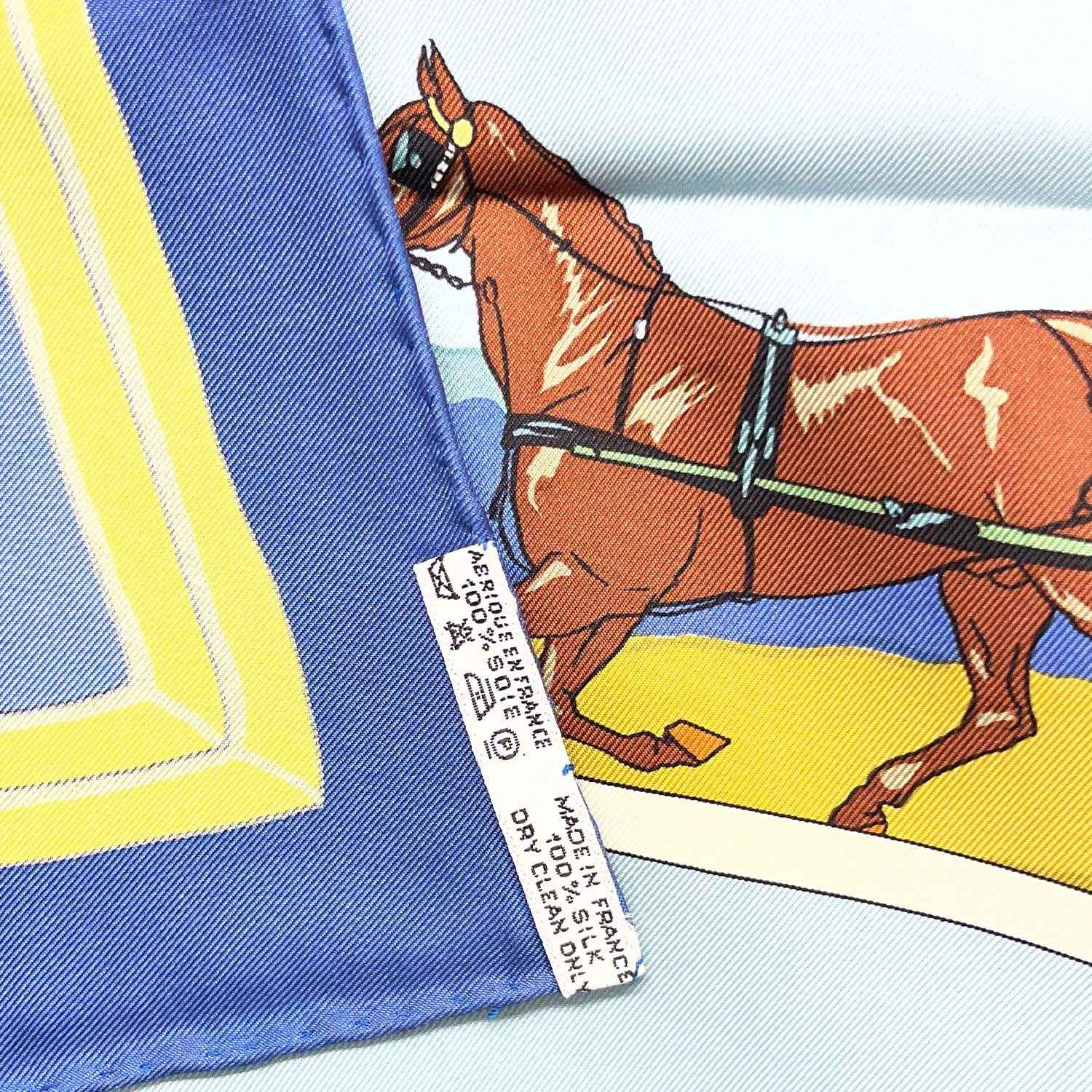 HERMES カレ90 Carriage Hat 馬車とハット 写真柄 大判 スカーフ