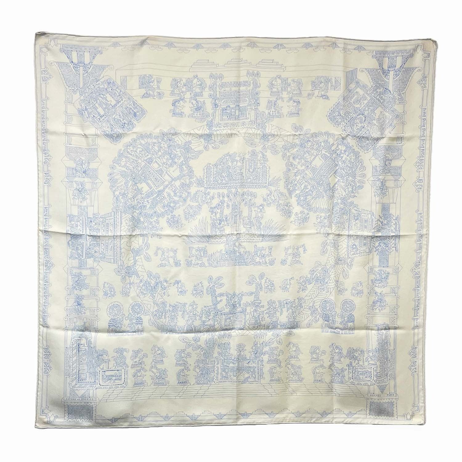 HERMES カレ90 ASTRES et SOLEILS 天体と太陽 スカーフ 美品 HERMES エルメス カレ90 ASTRES et SOLEILS 天体と太陽 オレンジ