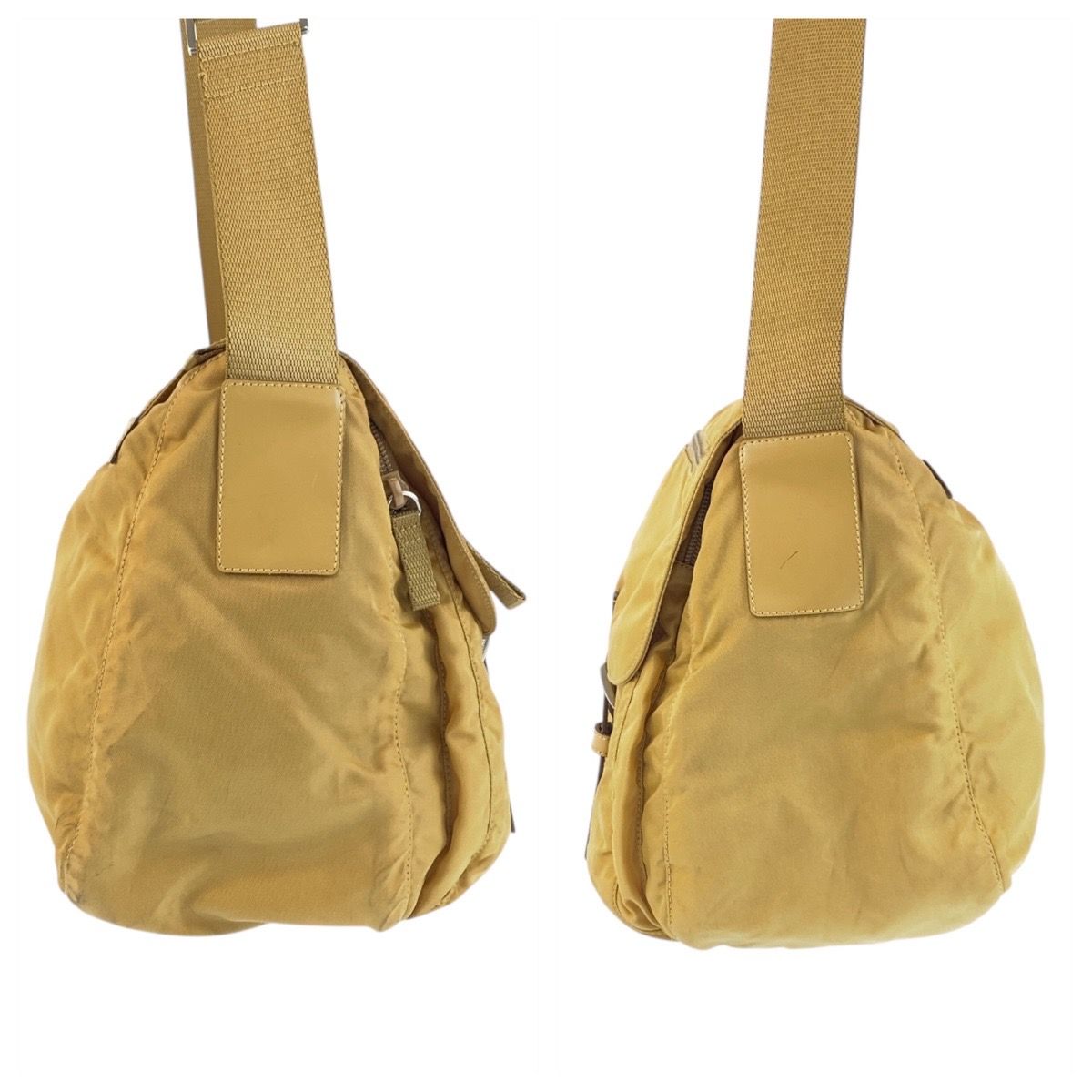 PRADA プラダ テスート 三角ロゴプレート イエロー マスタード