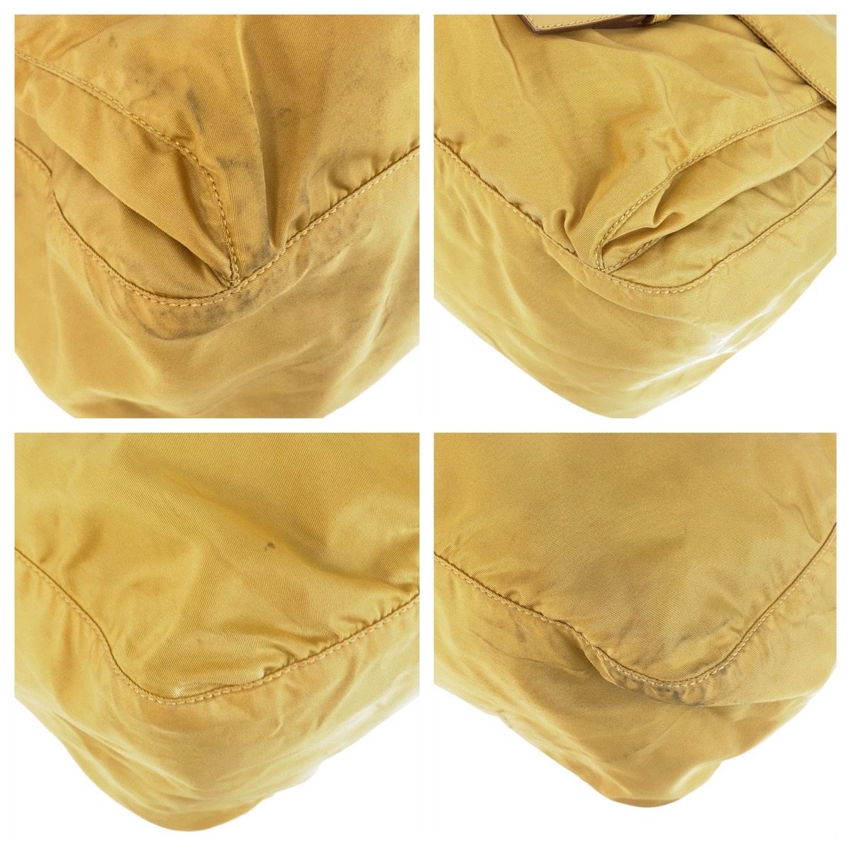 PRADA イエローメッセンジャーバッグ PRADA プラダ テスート 三角ロゴプレート イエロー マスタード