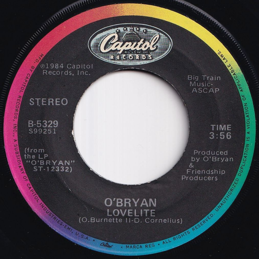 O'Bryan Lovelite / (Instrumental) Capitol US B-5329 213095 SOUL