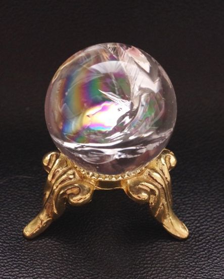 虹入り 水晶丸玉 19mm (9g) レインボー水晶 水晶玉 希望 幸運 - メルカリ