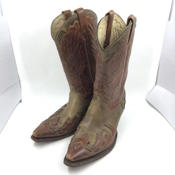 中古】ADAM'S BOOTS メキシコ製 ウエスタンブーツ ブラウン サイズ8 1