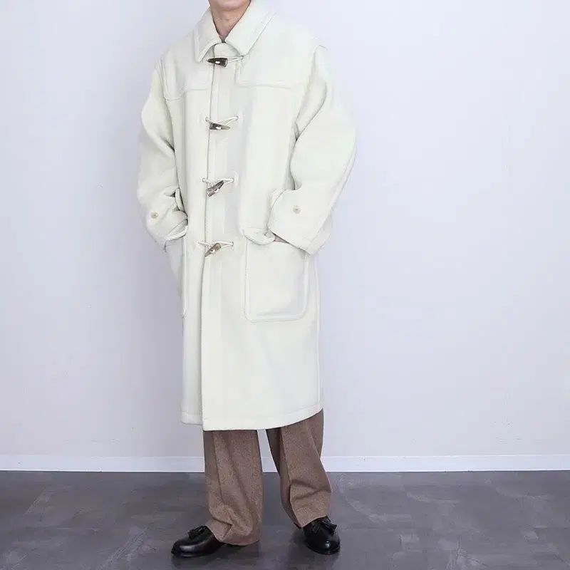 名作) AURALEE ウール ヘリンボーン ファイル ダッフル コート 出品