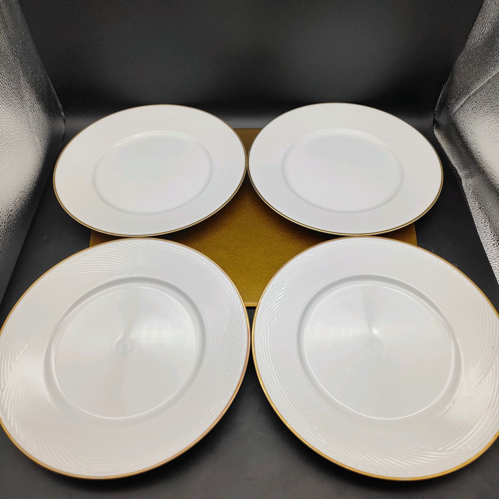 DANSKレアモデルディナー皿4枚セット DANSK Tapestries ディナープレート 4枚 セット ゴールドリム 電子